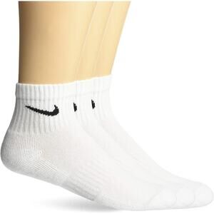 NWT Nike Men 3-Pack Everyday Cushion Ankle Socks White 12-15